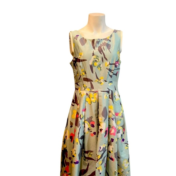 Vintage H&M Floral Print 50s RETRO Style Fit & Flare Occasion Dress Size 12 - Picture 6 of 10